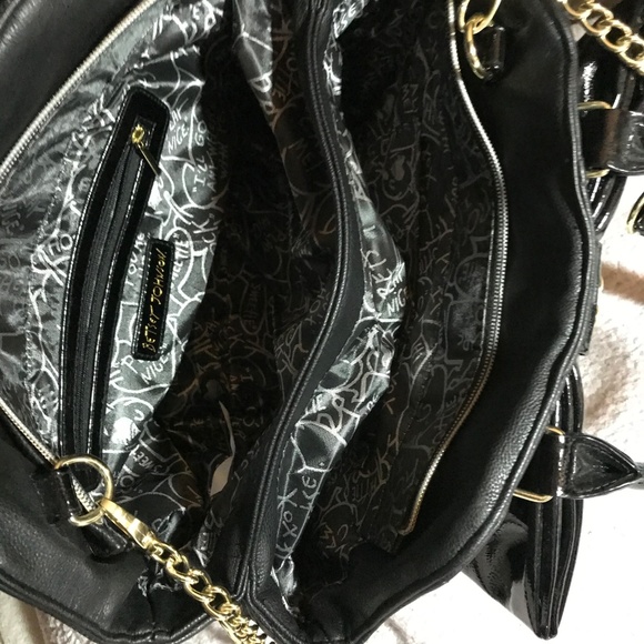 Betsey Johnson Purse, Black Tote - Picture 2 of 8